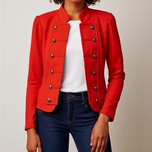 Tommy Hilfiger Casual Cadet Open Front Jacket Red Medium